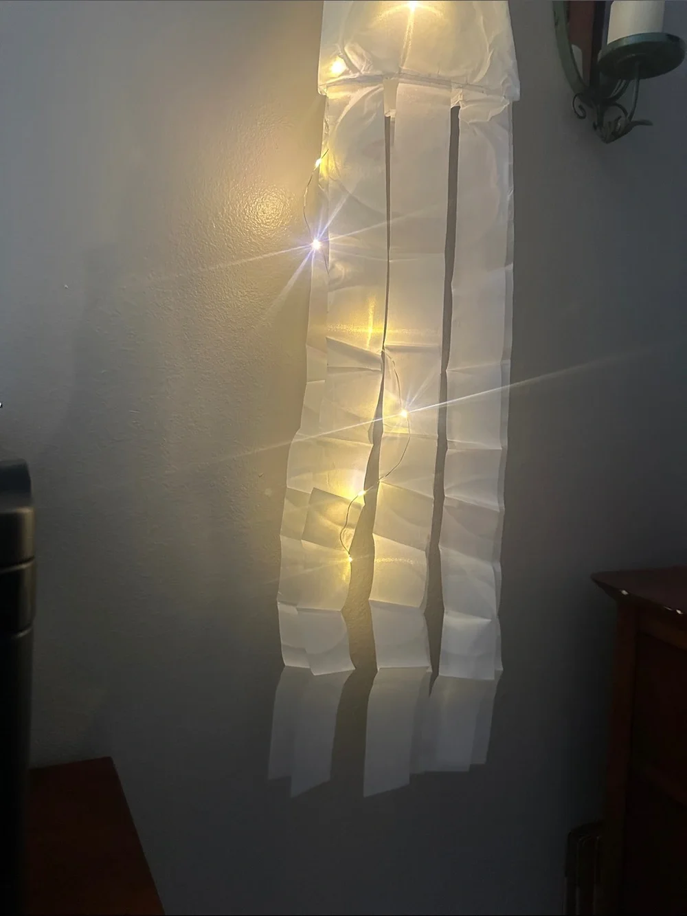 White Hanging Ghost Kids Costume Decoration with Lights